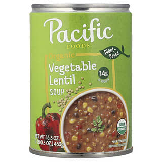 Pacific Foods, Organic Vegetable Lentil Soup, Bio-Gemüse-Linsen-Soup, 463 g (16,3 oz.)