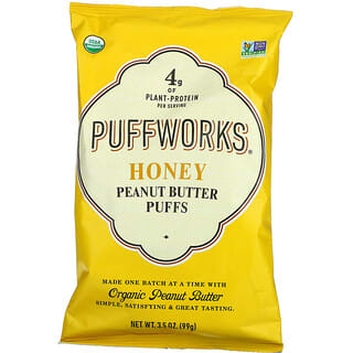 Puffworks, 花生醬泡芙，蜂蜜，3.5 盎司（99 克）