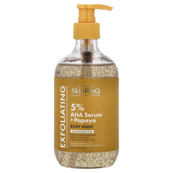 Petal Fresh, Skin ResQ™, 바디 워시, 5% AHA 세럼 + 파파야, 473ml(16fl oz)