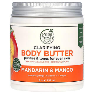 Petal Fresh, Mantequilla corporal con efecto aclarante, Mandarina y mango, 237 ml (8 oz)