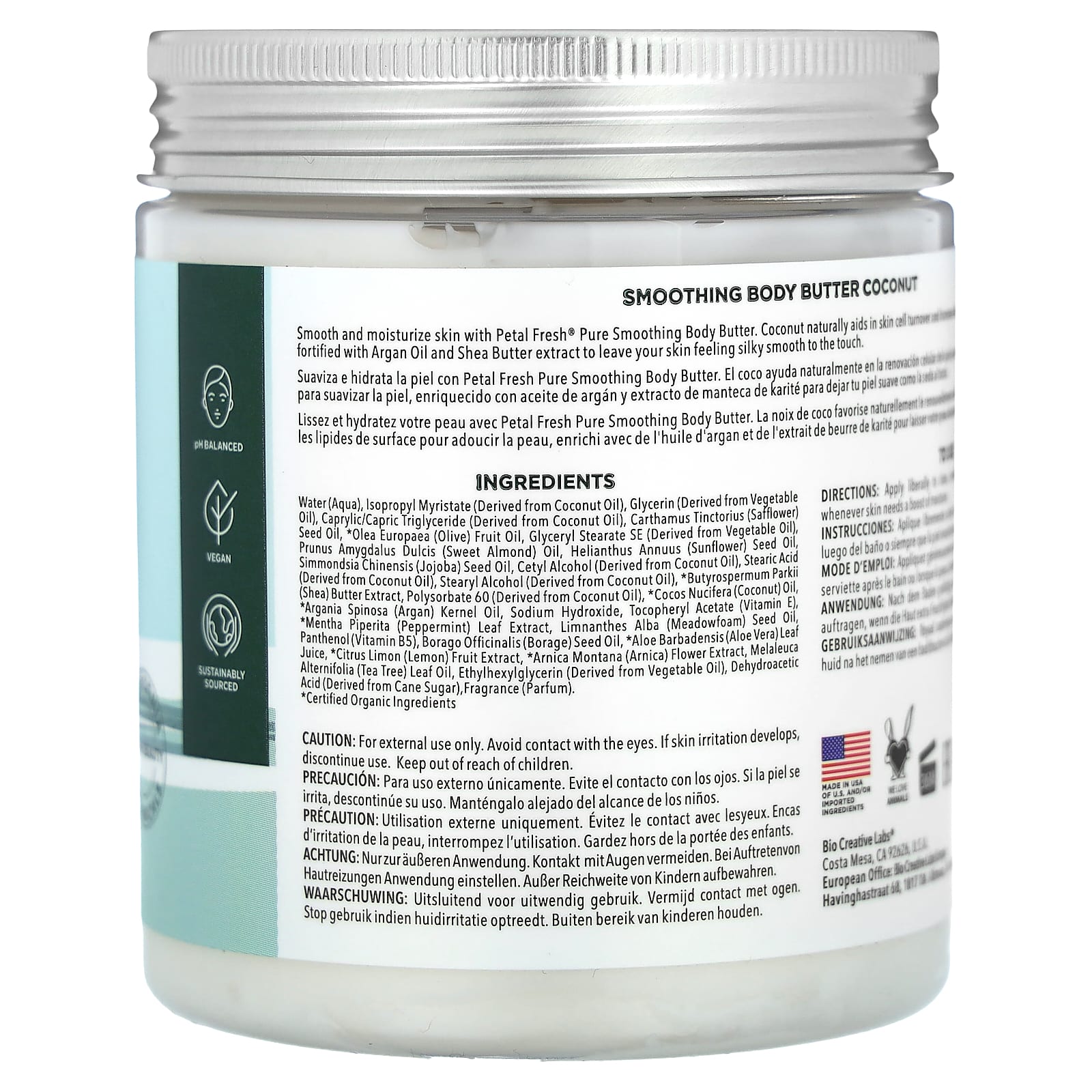 Petal Fresh, Pure, Smoothing Body Butter, Coconut, 8 oz (237 ml)