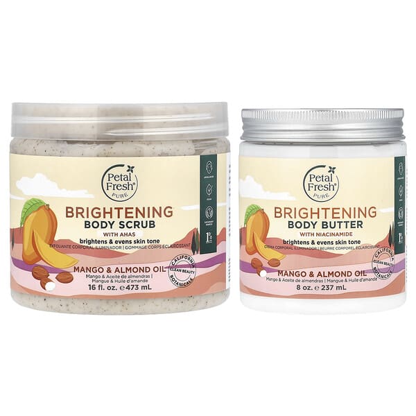 Petal Fresh, Aydınlatıcı Set, Mango ve Badem Yağı, 2 Parça Set