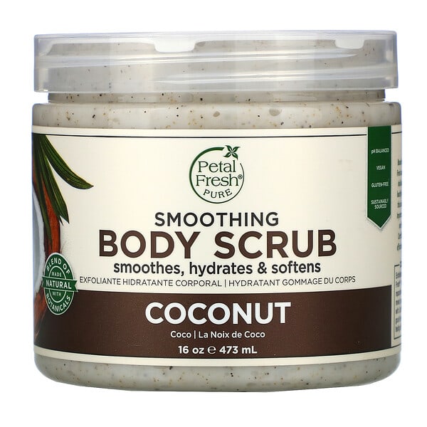 Petal Fresh, Smoothing Body Scrub, Coconut, 16 oz (473 ml)