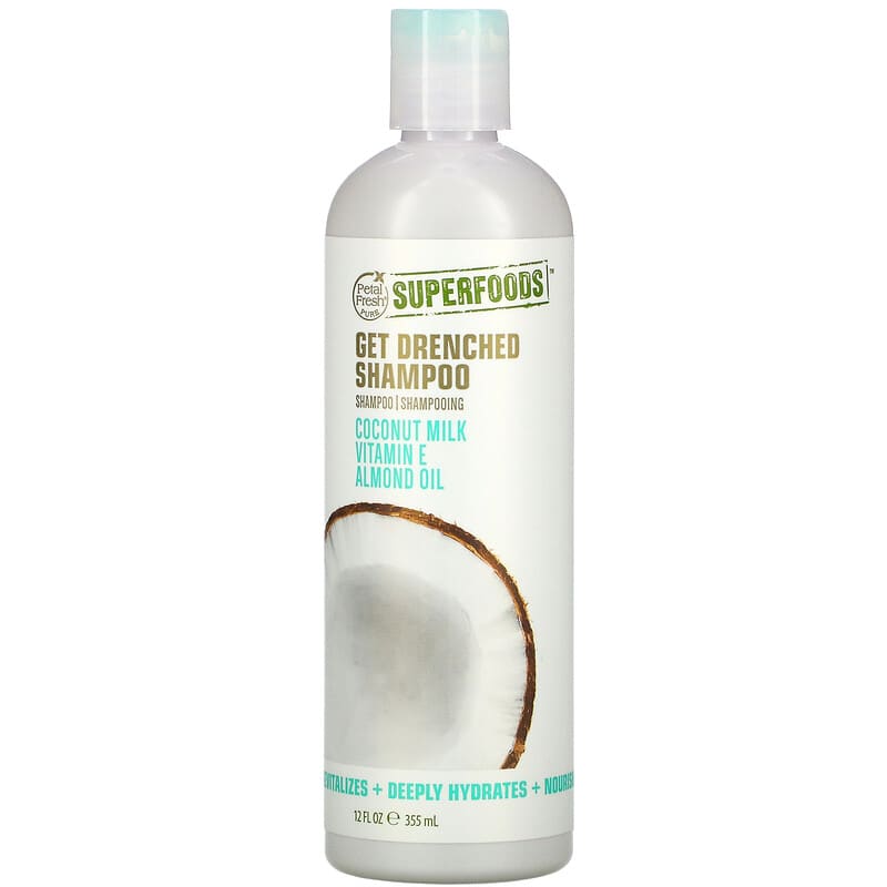 SuperFoods, Get Drenched Shampoo, Coconut Milk, E Oil, 12 fl oz (355 ml)
