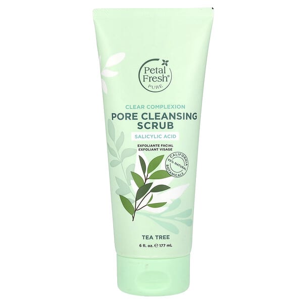 Petal Fresh, Pure, Clear Complexion Pore Cleansing Scrub, Tea Tree, 6 fl oz (177 ml)