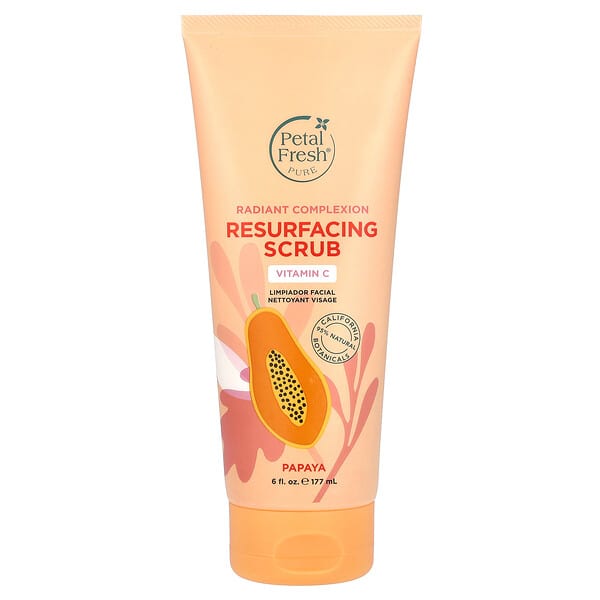 Petal Fresh, Pure, Radiant Complexion Resurfacing Scrub, Papaya, 6 fl oz (177 ml)