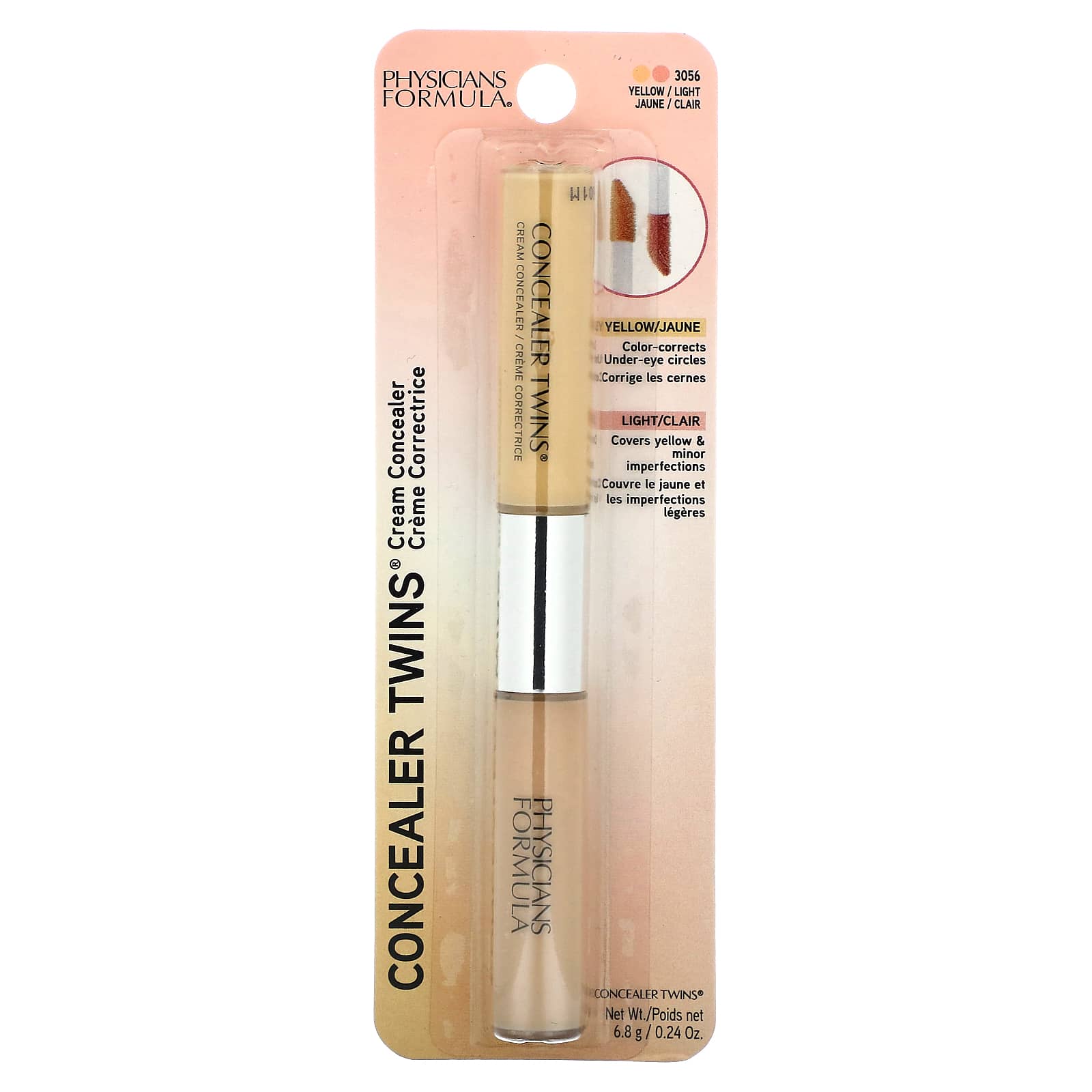 Physicians Formula, Concealer Twins Cream Concealer, 3056 Yellow/Light