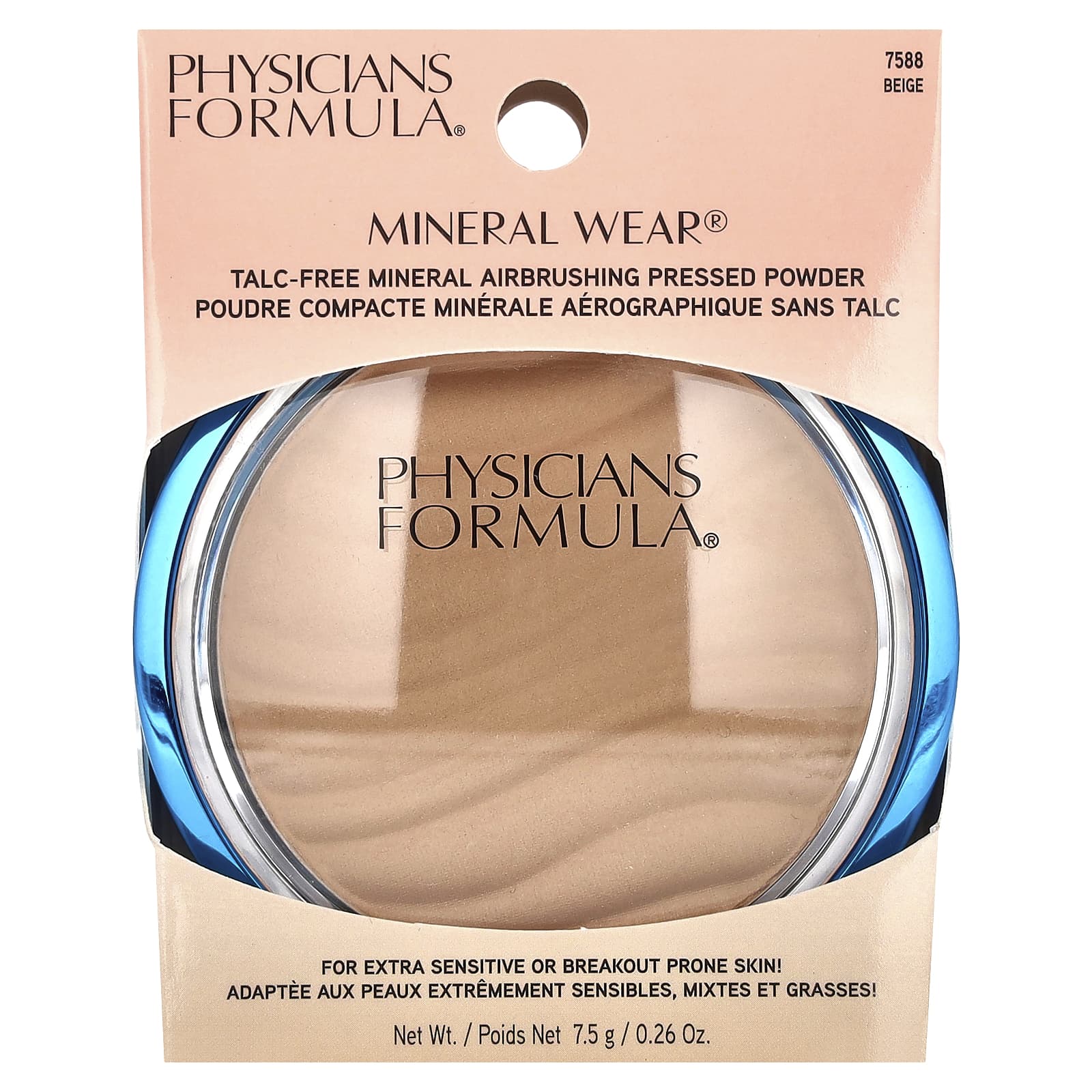 Physicians Formula Mineral Wear Talc Free Mineral Airbrushing Pressed Powder 7588 Beige 026 7444