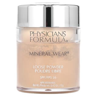 Physicians Formula, Mineral Wear, Loose Powder, SPF 16, PF10950 Medium Beige, 0.42 oz (12 g)