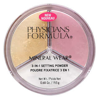 Physicians Formula‏, Mineral Wear, 3-In-1 Setting Powder, 0.68 oz (19.5 g)