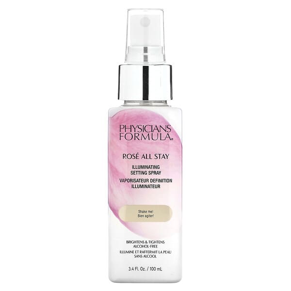 Physicians Formula, Rosé All Stay, Illuminating Setting Spray, Alcohol-Free, 3.4 fl oz (100 ml)