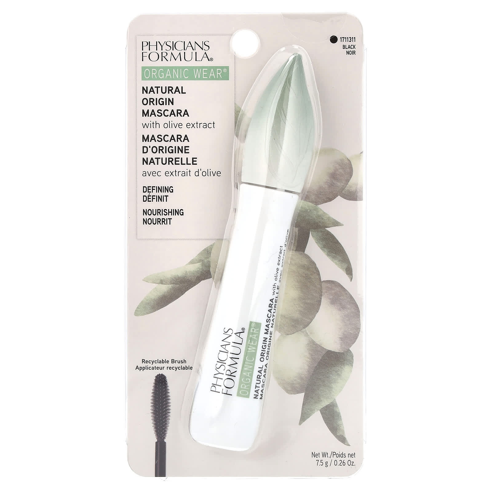 Physicians Formula, Organic Wear, Natural Origin Mascara, 1711311 Black