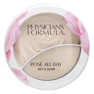 Physicians Formula‏, Rose All Day‏, Set & Glow, אבקה להארה, משחה מטלית, 1711499 אור זוהר, יחידה 1