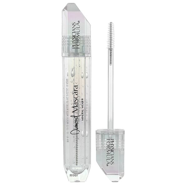 Physicians Formula, Mineral Wear，鑽石睫毛膏，5 合 1 透明睫毛膏，1711954 Clear Diamond，0.32 液量盎司（9.5 毫升）