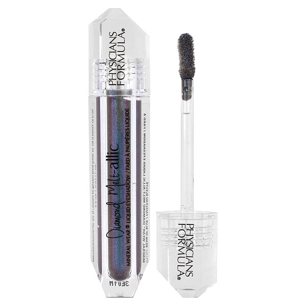 Physicians Formula, Mineral Wear, 다이아몬드 멜트-알릭 리퀴드 아이섀도, 1712262 광선 오브 블루, 2.8ml(0.09fl oz)