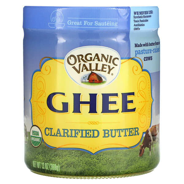 Organic Valley, オーガニック澄ましバター（Organic Ghee Clarified Butter）, 13オンス（368 g）