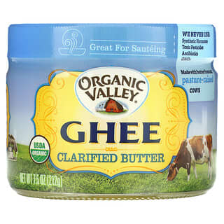 Organic Valley, Manteiga Ghee Clarificada, 7,5 oz (212 g)