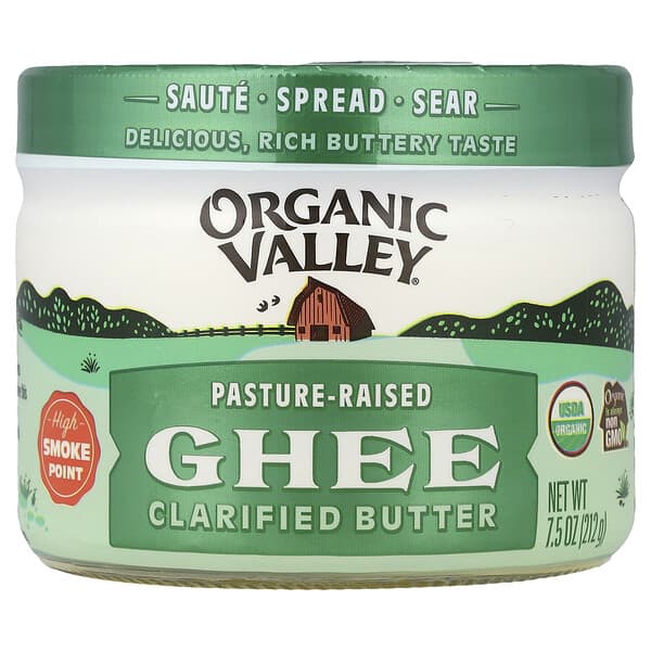 Organic Valley, Ghee Clarified Butter, 7.5 oz (212 g)