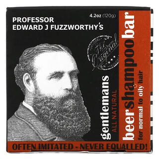 Professor Fuzzworthy's, Gentlemans Beer Shampoo Bar, für normales bis fettiges Haar, parfümfrei, 120 g (4,2 oz.)