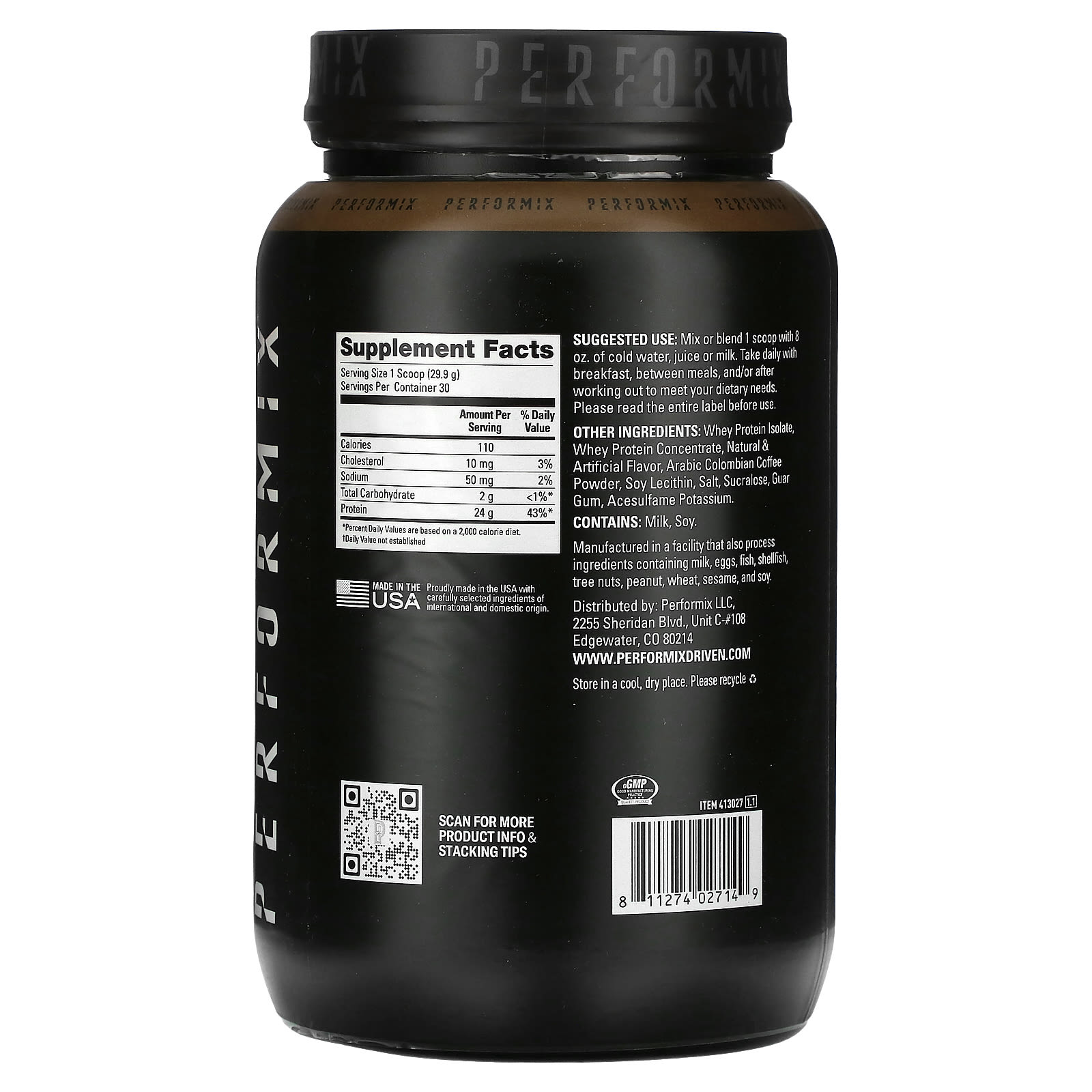 Performix Whey Protein Cappuccino 198 Lbs 897 G 6766