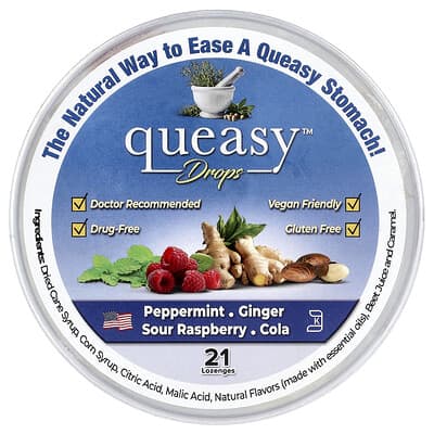 Preggie, Queasy Drops®, Assorted Flavors, 21 Tablets
