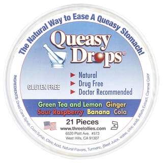 Preggie, Queasy Drops®, Assorted Flavors, 21 Pieces