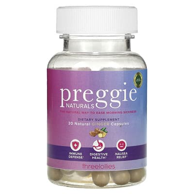 Preggie, Natural Ginger, 1000 mg, 30 Capsules (500 mg per capsule)