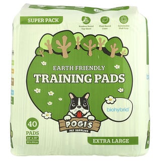 Pogi's Pet Supplies, Almohadillas de entrenamiento ecológicas, extragrandes, 40 almohadillas