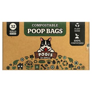 Pogi's Pet Supplies, Compostable Poop Bags, 32 Rolls, 480 Bags
