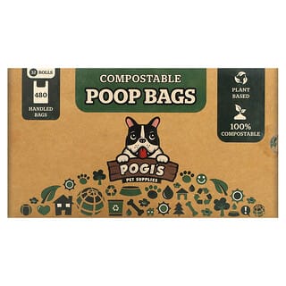 Pogi's Pet Supplies, 可降解便便袋，32 卷，480 個手提袋
