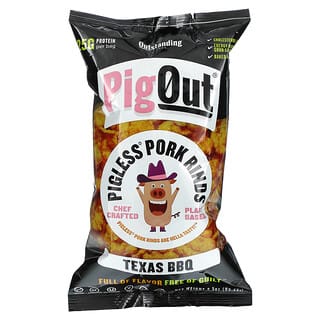 Pigout, رقاقات لحم الخنزير ، من تكساس للشواء ، 3.5 أونصة (99.22 جم)