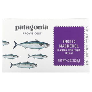Patagonia Provisions, Smoked Mackerel in Organic Extra-Virgin Olive Oil, 4.2 oz (120 g)