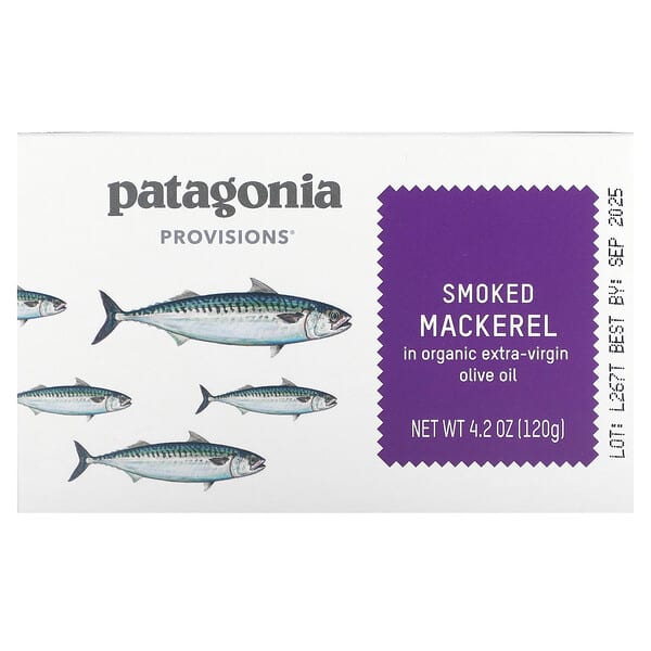 Patagonia Provisions, 有機高級初榨橄欖油浸煙燻鯖魚，4.2 盎司（120 克）