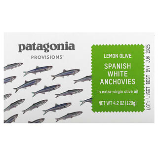 Patagonia Provisions, スパニッシュ ホワイトアンチョビ、レモンオリーブ、120g（4.2オンス）