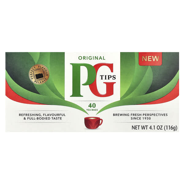 PG Tips, 原味茶，40 茶包，4.1 盎司（116 克）