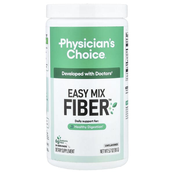 Physician's Choice, Easy Mix Fiber™, без ароматизаторів, 161 г (5,7 унції)
