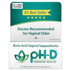 Boric Acid Vaginal Suppositories, 600 mg, 24 Vaginal Suppositories