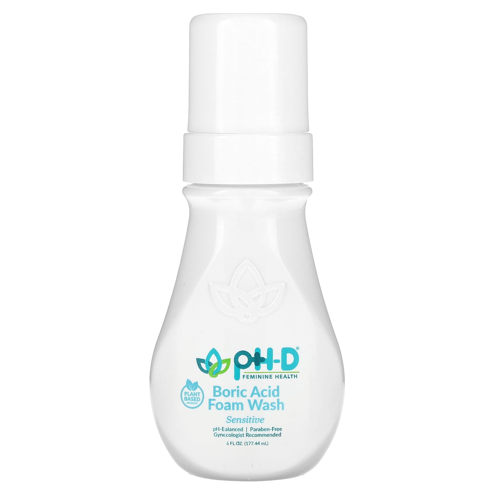 pHD Feminine Health, Boric Acid Foam Wash, Sensitive, 6 fl oz (177.44 ml)