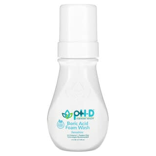 pH-D Feminine Health, Ácido bórico, Espuma de Limpeza Sensível, 177,44 ml (6 fl oz)