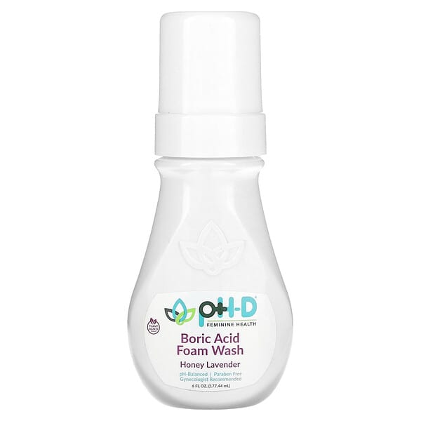 pH-D Feminine Health, Boric Acid Foam Wash, Honey Lavender , 6 fl oz (177.44 ml)