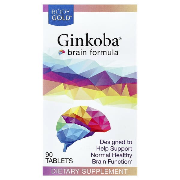 BodyGold, 징코바 Brain Formula, 90정(1정당 40mg)