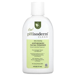 pHisoderm, Detergente viso pulito e anti-imperfezioni, per pelle a tendenza acneica, 177 ml