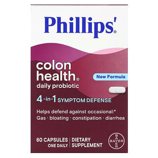 Phillip's, Probiotique quotidien pour la santé du côlon, 60 capsules