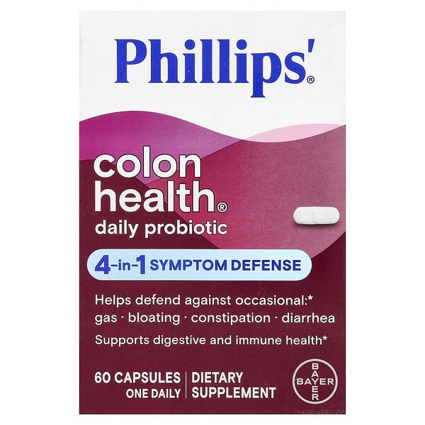 Phillip's, Suplemento probiótico de uso diario Colon Health®, 60 cápsulas