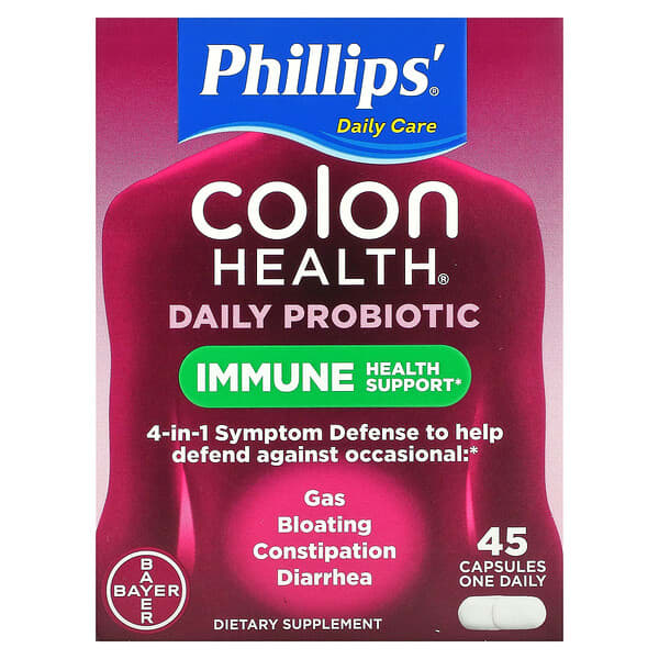 Phillips, Probiótico diario para la salud del colon, 45 cápsulas