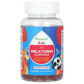 Phytoral, для детей, жевательные таблетки с мелатонином, со вкусом клубники, 60 жевательных таблеток
