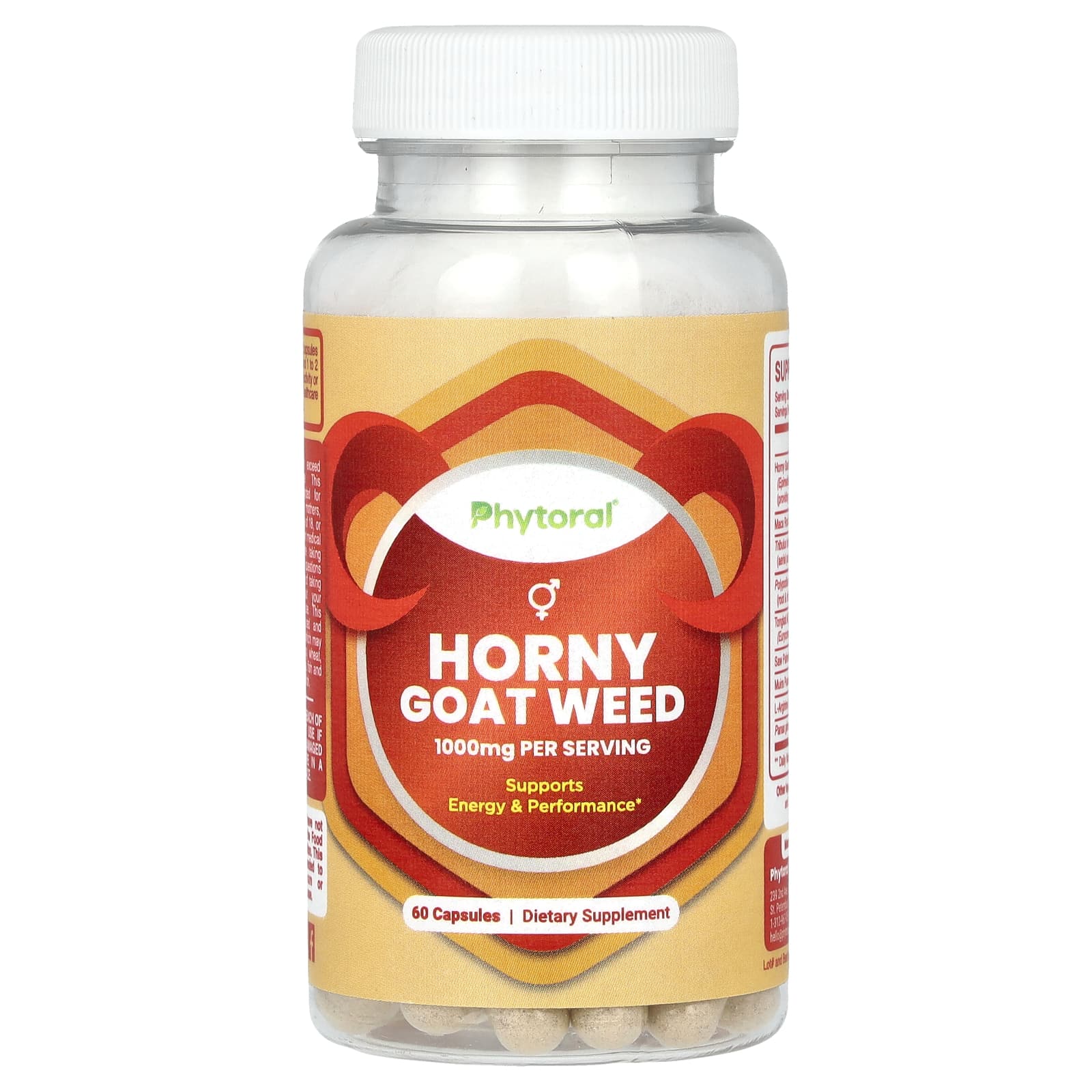 Phytoral Horny Goat Weed 1000 Mg 60 Cápsulas 500 Mg Por Cápsula