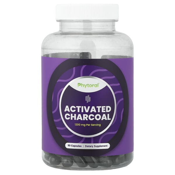 Phytoral, Activated Charcoal, 90 Capsules (400 mg per Capsule) — product photo 1