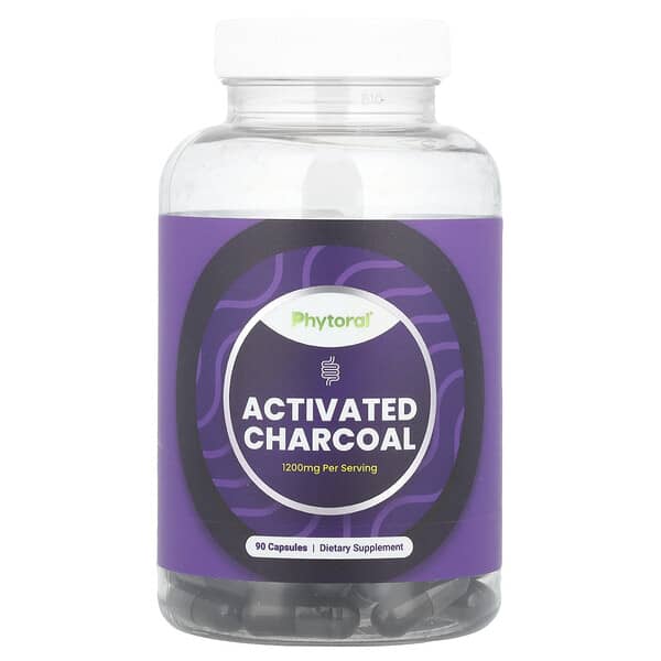 Phytoral, Activated Charcoal, 90 Capsules (400 mg per Capsule)