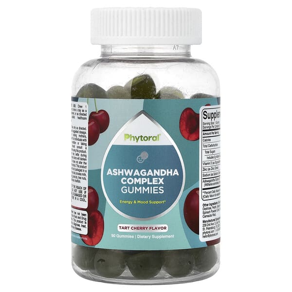 Ashwagandha Complex Gummies, Tart Cherry, 90 Gummies